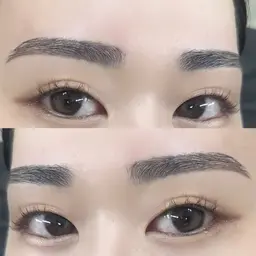 平日限定🎀平行アーチDesign🎀眉毛wax+間引き