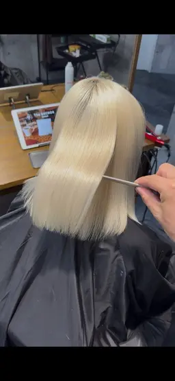 ブリーチ毛でもまっすぐになりたい方必見‼️✨️うる艶酸性ストレート✨️