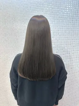 透明感カラー＋ブロー クイックtr付　スパ5min付