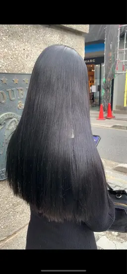 🖤ブラックアッシュ🖤【高級ケアカラー+トリートメント】暗染め/黒染め/黒髪/イルミナ/ワンカラー/ブルーブラック