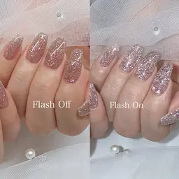 フラッシュラメネイル／付替オフ¥500/ストーンパーツなしでもギラギラになります🖤✨