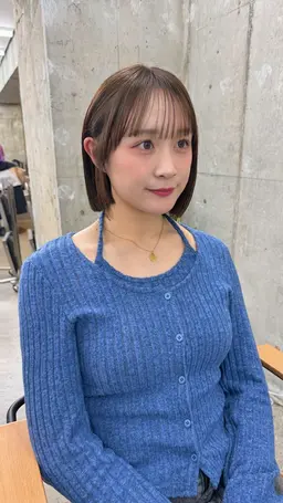 《ミニモ学割限定価格🌸》🥣美髪艶カラー🥣 【内部補修トリートメント付き🫧】+marbb付+🉐前髪顔まわりカット