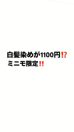 ミニモ限定特価！白髪染めリタッチカラー