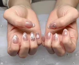 マグネットグラデーションネイル/フレンチネイル