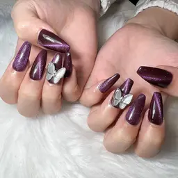 チップ長さ出し10本💅＋マグネットorフラッシュワンカラー