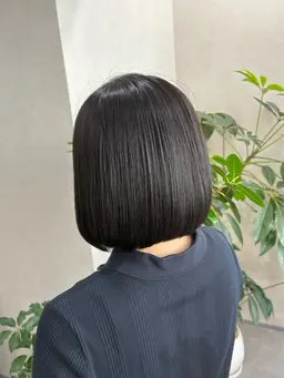✂️ 【ダメージレス髪質改善】自然な丸みのナチュラルストレートパーマ＋カット
