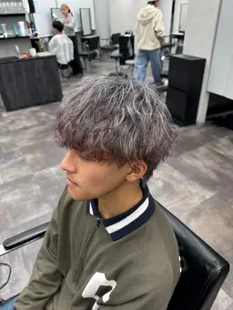 【❗️minimo限定❗️】メンズカット+ダブルカラー+全パーマ+システムトリートメント