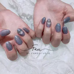 【オフ込み】ワンカラー/マグネット/フラッシュネイル+パーツ2個