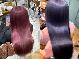 🌈全頭ケアブリーチ🌈+艶カラー✨+超音波トリートメント