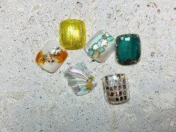【オフなし】🦶サンプル親指アート✨カラー変更ok❁*.ﾟ
