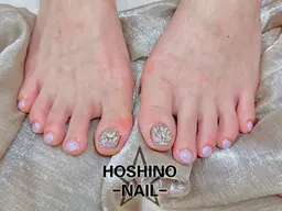 【FOOT】親指だけアート・他の指ワンカラー