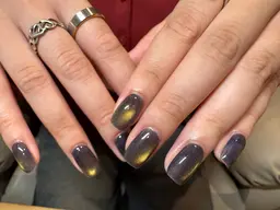 【オフ無し】🧲マグネットネイル（色混ぜ可）（パラジェル変更可¥1,000）　ショートネイルのみ