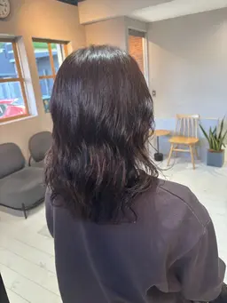コテ巻き風パーマ＋前髪カット