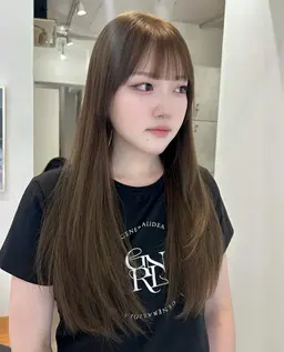 【新規】ダメージレスに透明感が叶う🪄︎︎🤍カット+ケアWカラー(ブリーチなし)🤍(暗髪/地毛からのトーンアップ◎)