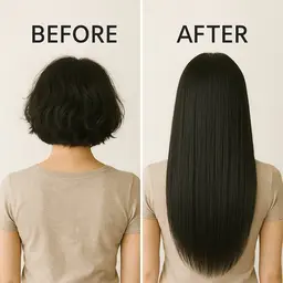 縮毛矯正セットでお手入れいらずのサラサラロングヘアへ💇‍♀️ ✨最高級６Dエクステ【ロートーン100本】✨越谷✨