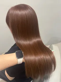 【ミニモ限定🤎】ブリーチなし暖色カラー🐈🤎3step treatment🤎保湿tr付き🤎