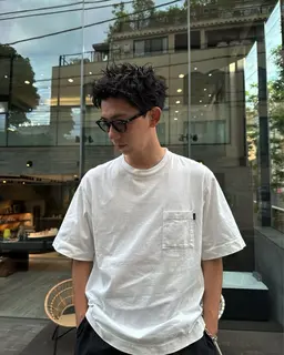 メンズショートスタイルに相性抜群👍よりランダムに動くピンパーマ🌀（カット込み）