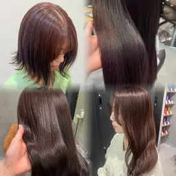【しっかりケアでうる艶髪に♡】つやっとワンカラー🌷➕Aujua 4step トリートメント🥣♡超音波アイロン付き💐