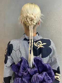 【夏祭り，花火大会ヘアセット】🍧ショート​〜​ロング/巻き髪​〜​アップスタイルまで🙆🏻‍♀️🩷