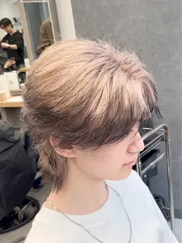 メンズカット＋ブリーチ＋カラー＋デザインカラー