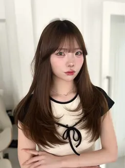 🌺平日新規限定🌺カット➕艶カラー➕韓国式3stepトリートメント🇰🇷🤍✨➕巻き髪