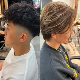 【外国人風ハイライト＋フェードカット🇺🇸💇🏼】