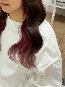 【🩰インナーカラー🤍】𐔌インナーブリーチ➕カラー➕全体カラー 𐦯 前処理7種トリートメント付き🎀♡