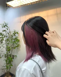 💡インナーカラー💡リタッチケアブリーチ+オンカラー+2step treatment