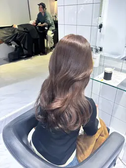 🎀ブリーチ無しで出来る🎀透明感チョコレートカラー🍫✖️ヒアルロン酸トリートメント✖️コテ巻き仕上げ