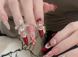 🌲クリスマス限定🤶【チップ長さだし】 アート2本、パーツやり放題 （Lサイズまで）❣️ソフトジェルオフ込み