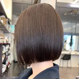 乾かすだけでまとまる‼️ボブカット+うる艶美髪になれる✨髪質改善カラー