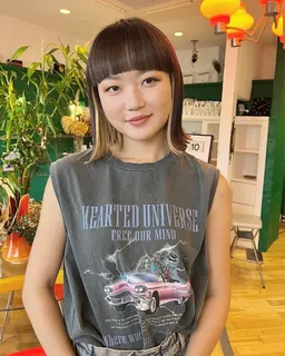 ポイント可愛いインナーカラー