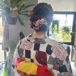 浴衣着付け+ヘアセット