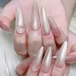 チップ長さだし十マグネットフレンチ+10個スト-ンor2個大きいパ-ツ7980