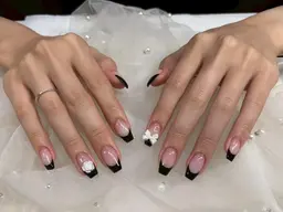 オフなし◆ハンド5種フレンチ(クリアベース)・カラーグラデーション✨甘皮ケア込