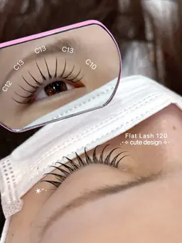 🦋 大人気minimo限定価格 🦋🧡フラットラッシュ120本🧡オフ込🫧 {LED変更+¥1000}