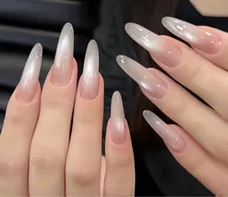 チップ長さだし+マグネットネイル
