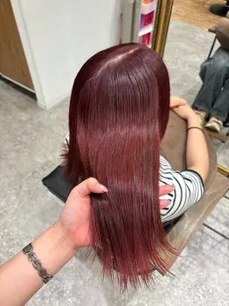 【ダメージを抑えながらカラーを楽しみたい方☺︎】ブリーチなしダブルカラー🌟➕クイックトリートメント✨