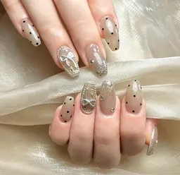 🎀人気No.1持ち込みデザイン90分コース/パーツ付け放題【ジェルオフ無料ケア込み】