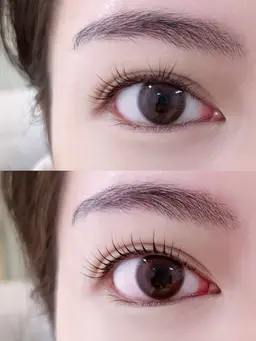 まつ毛パーマ上下