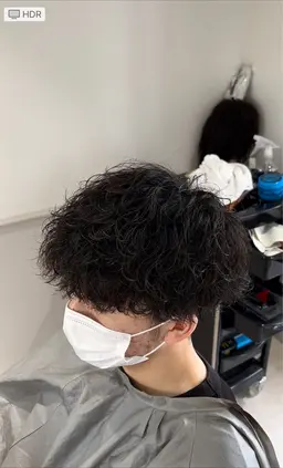 メンズカット+波巻きパーマ+トリートメント
