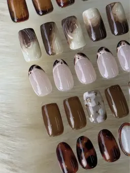 【10月限定🍂🤎】Brown nail art（オフなし）