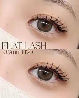 【💚フラットラッシュ💚】100本 仕上げコーティング込み🍒