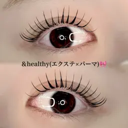 (限定5名様限り)"＆healthy120本まで(エクステ×パーマ)