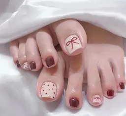 フット　ネイルアート2本