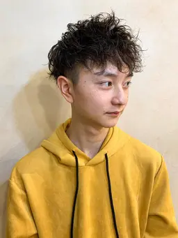 men's王道マッシュ+ナチュラルパーマ