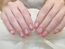 ★【SNS話題】ワンホンネイル大人気🍒カラーグラデーション＋マグネット　色変更OK