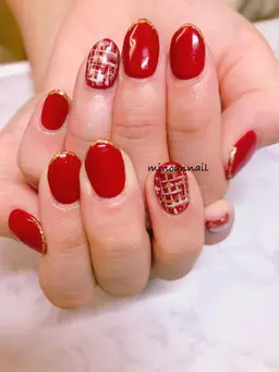 秋限定クーポン★アクリルスカルプ長さ出し10本＋定額ネイル色変更OK