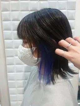 カット+インナーカラー
