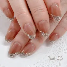 美爪♡ガラスフレンチnail